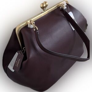 NWT Coach Large Kiss-lock Frame Bag